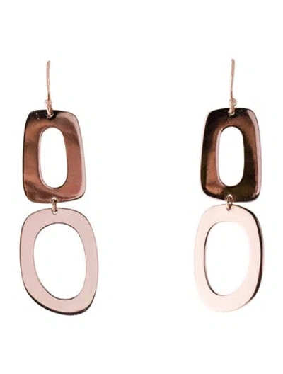 Pre-owned Ippolita Rosé Double Link Drop Earrings In Multi