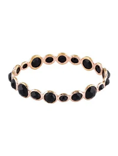 Pre-owned Ippolita Rosé Onyx Bangle Bracelet, 7.75" In Multi