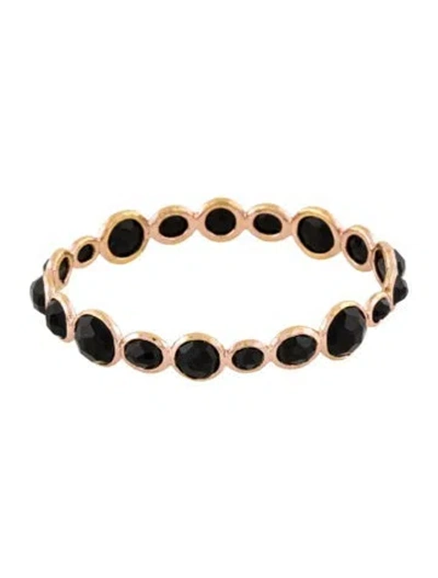 Pre-owned Ippolita Rosé Onyx Bangle Bracelet, 7.75" In Multicolor