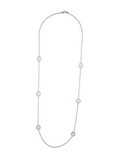 Pre-owned Ippolita Rosè Quartz Station Necklace, 38" In Multi