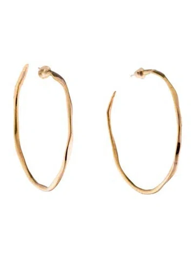 Pre-owned Ippolita Rosé Squiggle Hoop Earrings In Multi
