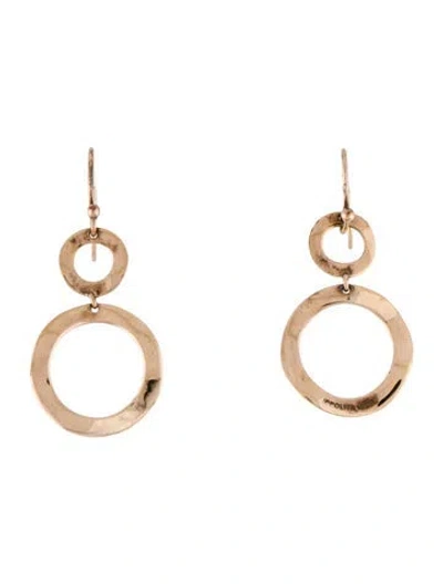 Pre-owned Ippolita Rose Wavy Drop Circle Earrings In Multi