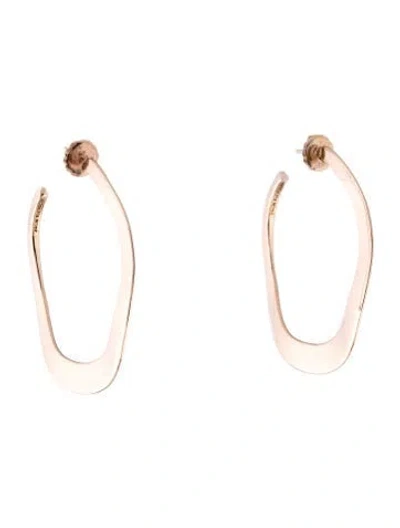 Pre-owned Ippolita Rosé Wavy Hoop Earrings In Multi
