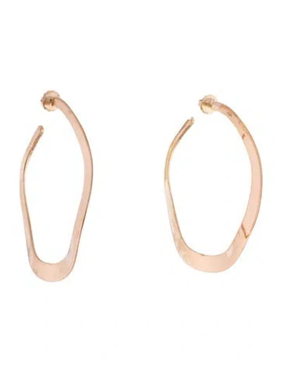 Pre-owned Ippolita Rosé Wavy Hoop Earrings In Multicolor