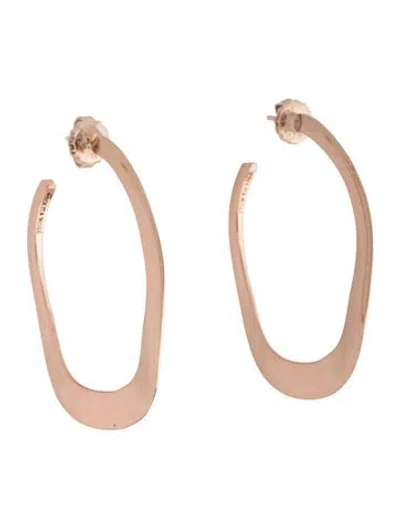 Pre-owned Ippolita Rosé Wavy Hoop Earrings In Multicolor