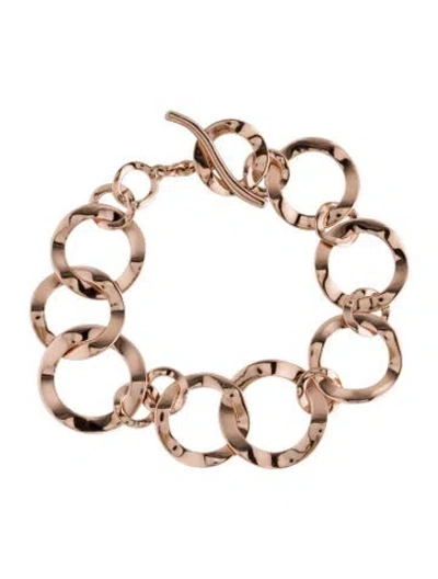 Pre-owned Ippolita Rosé Wavy Link Bracelet, 6.5" In Multi
