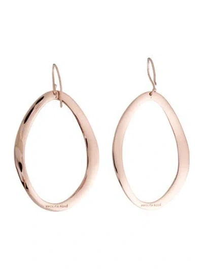 Pre-owned Ippolita Rosé Wavy Oval Drop Earrings In Multi