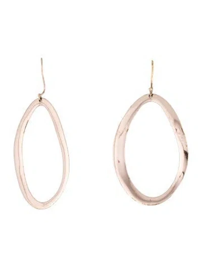 Pre-owned Ippolita Rose Wavy Oval Drop Earrings In Multicolor