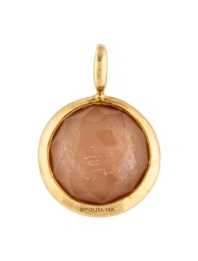 Pre-owned Ippolita Shell, Quartz & Diamond Heart Cameo Pedant In Multicolor
