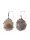 Ippolita Women's Polished Rock Candy Sterling Silver & Brown Shell Small Teardrop Earrings In Silver