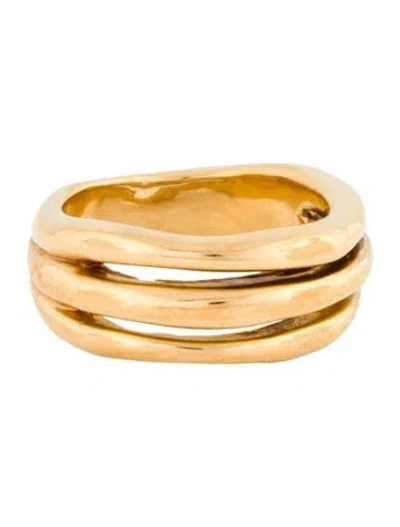 Pre-owned Ippolita Smooth Squiggle Triple Band Ring In Multi