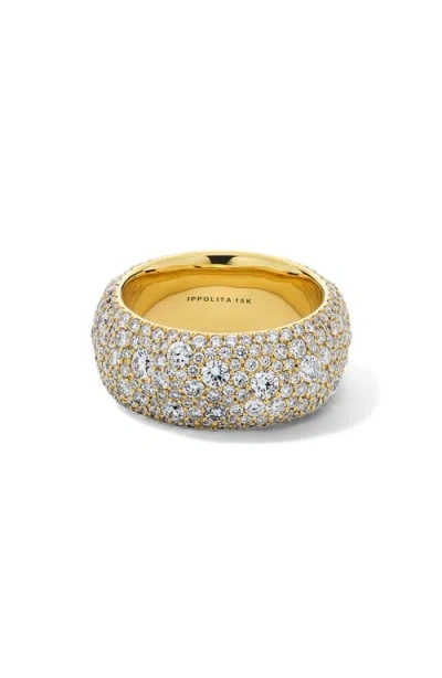 Ippolita Stardust Dune Diamond Band Ring In Yellow Gold