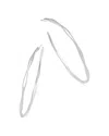 Ippolita Sterling Silver #4 Hoop Earrings In Metallic