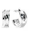 IPPOLITA STERLING SILVER 925 CLASSICO CRUSH MEDIUM HOOP EARRINGS