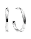 IPPOLITA STERLING SILVER 925 CLASSICO CRUSH MEDIUM HOOP EARRINGS