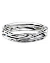 Ippolita Sterling Silver 925 Classico Crush Thin Hinged Bangle Bracelet In Silver