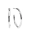 Ippolita Sterling Silver 925 Classico Thin Squiggle Small Hoop Earrings In Silver