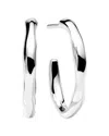 Ippolita Sterling Silver 925 Classico Thin Squiggle Small Hoop Earrings In Silver