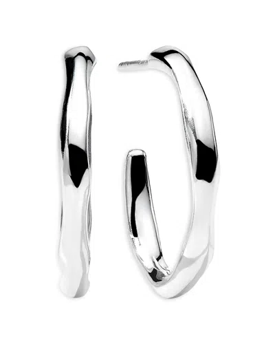 Ippolita Sterling Silver 925 Classico Thin Squiggle Small Hoop Earrings