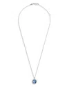 Ippolita Lollipop Diamond Bezel Clear Quartz Pendant Necklace In Silver