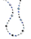 Ippolita Sterling Silver 925 Lollipop Multi Stone Lollitini Bari Long Necklace, 36 In Blue