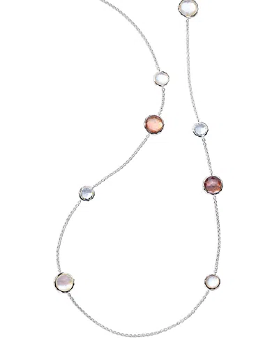 IPPOLITA STERLING SILVER 925 LOLLIPOP MULTI STONE LONG STATEMENT NECKLACE, 40 