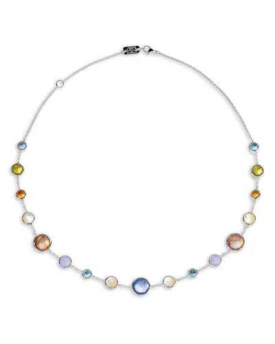 Ippolita Sterling Silver 925 Lollipop Multi Stone Wildflower Collar Necklace, 16-18