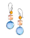 Ippolita Sterling Silver 925 Lollipop Three Stone Wildflower Drop Earrings In Silver