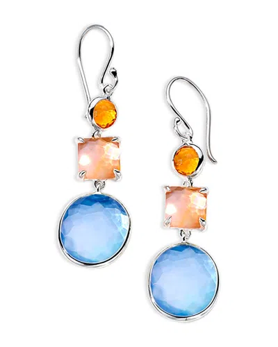Ippolita Sterling Silver 925 Lollipop Three Stone Wildflower Drop Earrings