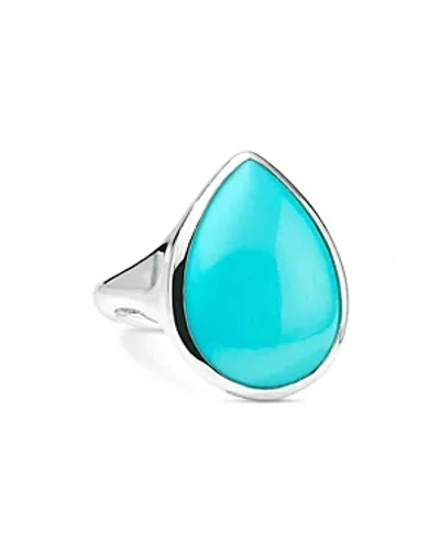 Ippolita Sterling Silver 925 Pol Rc Turquoise Pear Statement Ring In Blue/silver