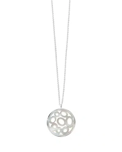 Ippolita Sterling Silver 925 Polished Rock Candy Mother Of Pearl Mosaic Cut Out Pendant Necklace, 30