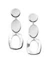 Ippolita Sterling Silver 925 Polished Rock Candy Mother Of Pearl Triple Drop Earrings In Silver