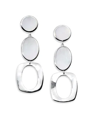 Ippolita Sterling Silver 925 Polished Rock Candy Mother Of Pearl Triple Drop Earrings