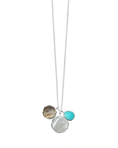 Ippolita Women's Polished Rock Candy Isola Sterling Silver, Turquoise & Mother-of-pearl Pendant Necklace In Multi/silver