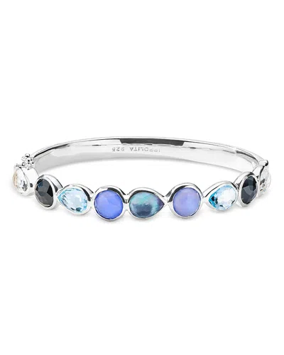 Ippolita Sterling Silver 925 Rock Candy Multi Stone Bari Bangle Bracelet