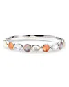 Ippolita Sterling Silver 925 Rock Candy Multi Stone Hinged Bangle Bracelet In Multi