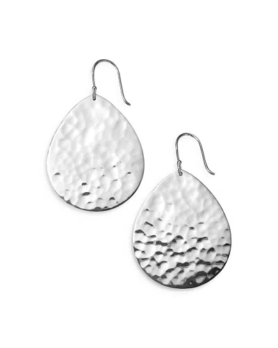 IPPOLITA STERLING SILVER CLASSICO CRINGLE HAMMERED TEARDROP DROP EARRINGS,SE2460