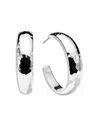 Ippolita Sterling Silver Classico Graduated Medium Hoop Earrings In Silver