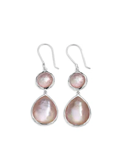 Ippolita Sterling-silver Double-drop Earrings In Pink