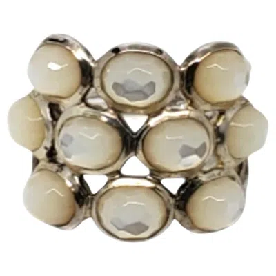 Pre-owned Ippolita Sterling Silver Mother Of Pearl Ring Band Size 6.75 #19944 In Multi