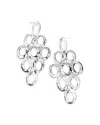 Ippolita Sterling Silver Open Oval Cascade Earrings In Pink
