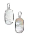 Ippolita Sterling Silver Polished Rock Candy Mother Of Pearl Rounded Rectangle Drop Earrings In Gold