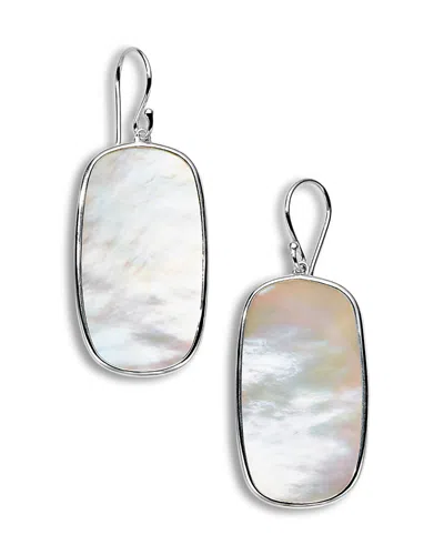Ippolita Sterling Silver Polished Rock Candy Mother Of Pearl Rounded Rectangle Drop Earrings In Gold