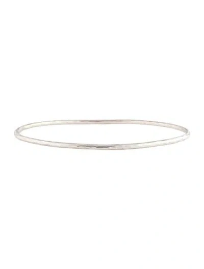 Pre-owned Ippolita Thin Hammered Bracelet, 8" In Multi
