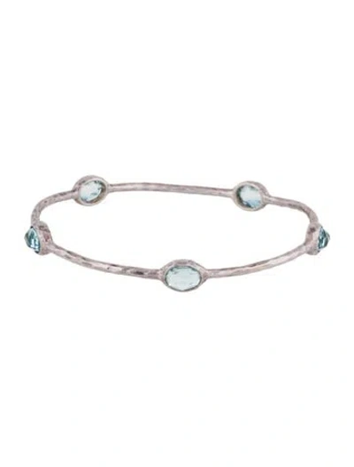 Pre-owned Ippolita Topaz 5-stone Bangle, 7.75" In Multi