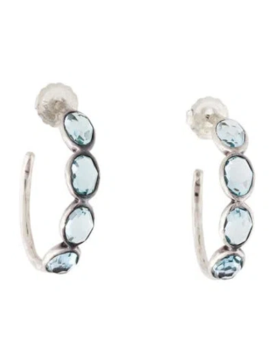 Pre-owned Ippolita Topaz Hoop Earrings In Multicolor