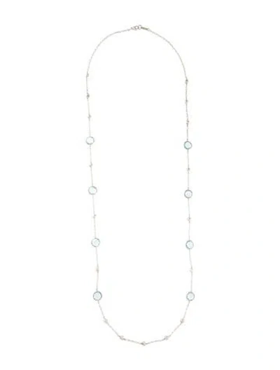 Pre-owned Ippolita Topaz Lollipop Station Necklace, 37" In Multi