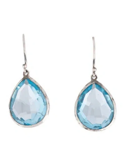 Pre-owned Ippolita Topaz Rock Candy Drop Earrings In Multi