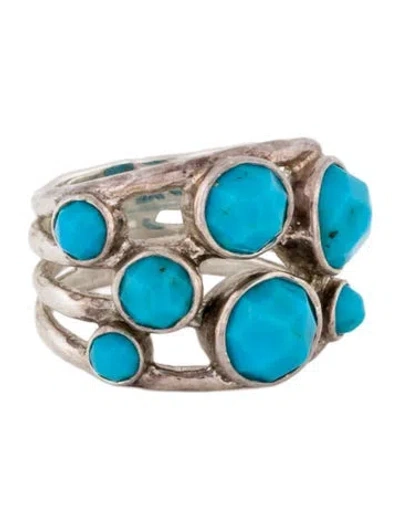 Pre-owned Ippolita Turquoise Constellation Band Ring In Multi