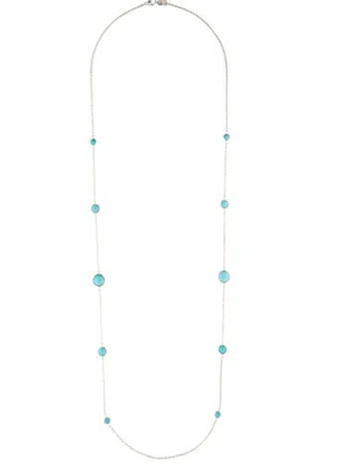 Pre-owned Ippolita Turquoise Station Long Necklace, 39.5", 39.5" In Multicolor